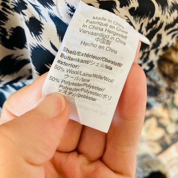 J. Crew Snow Leopard Print Top Peacoat - Picture 10 of 12